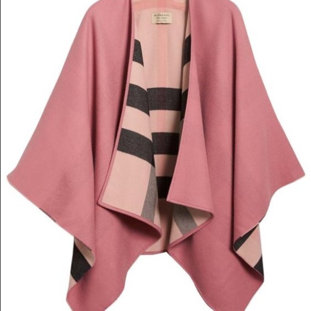 $950 burberry reversible wool check wrap NWT - Picture 4 of 13